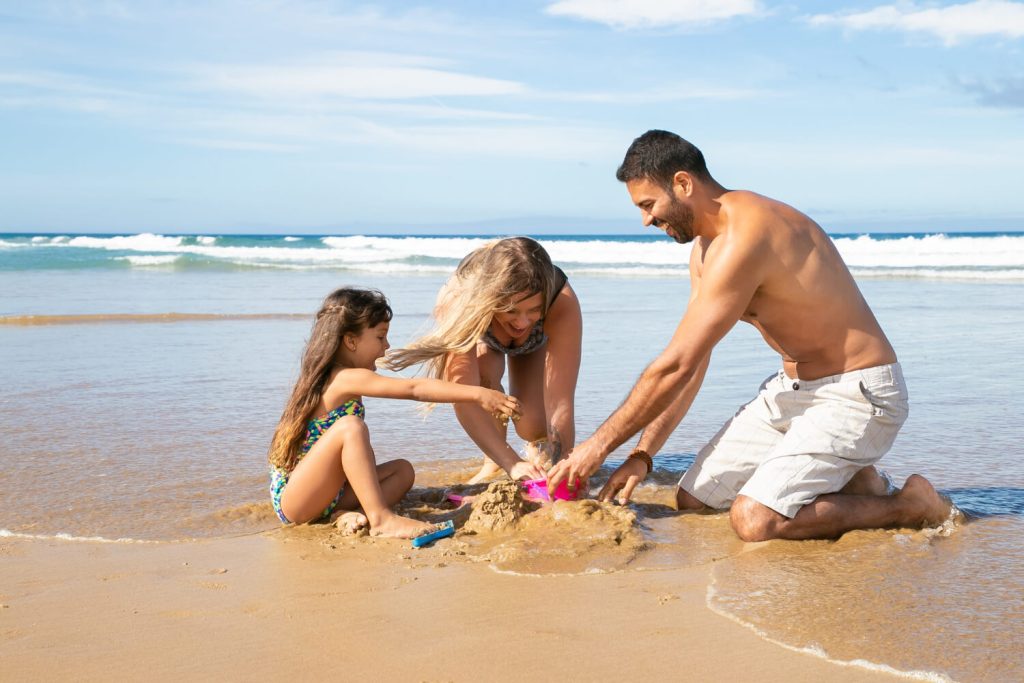 Family in Goa Beach